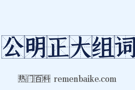 公明正大组词是什么意思的图片